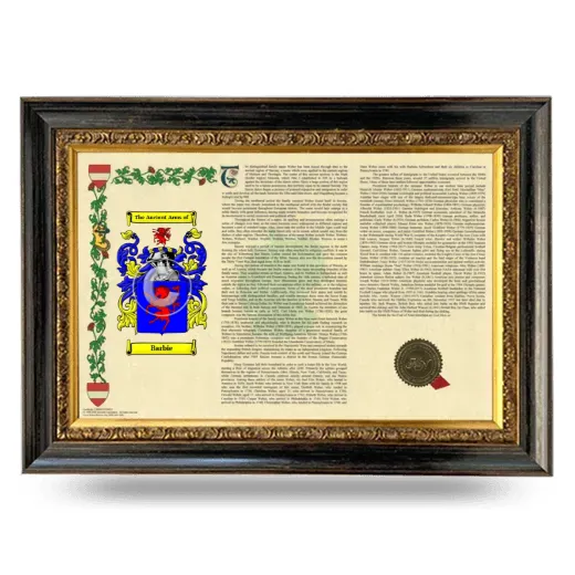 Barbie Armorial Landscape Framed - Heirloom