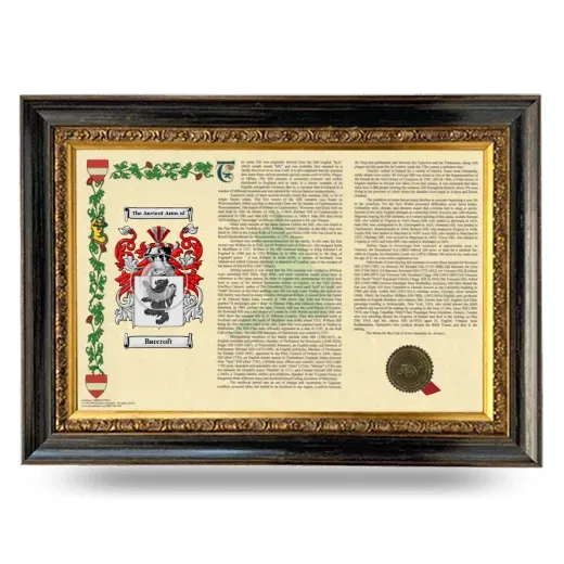 Barcroft Armorial Landscape Framed - Heirloom