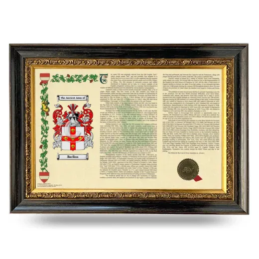Barlins Armorial Landscape Framed - Heirloom