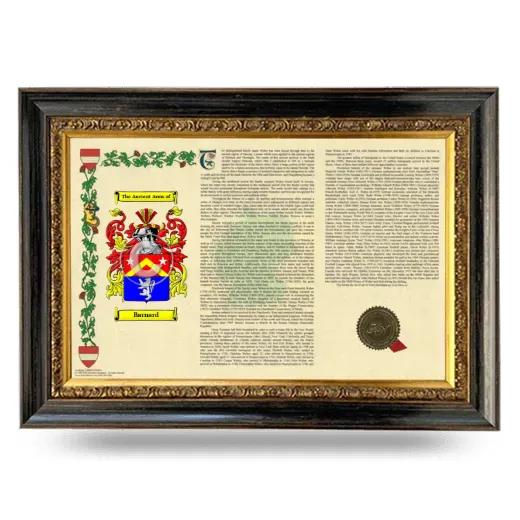 Barnard Armorial Landscape Framed - Heirloom