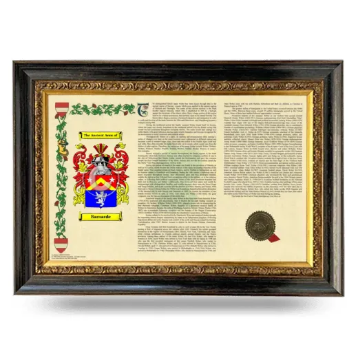 Barnarde Armorial Landscape Framed - Heirloom