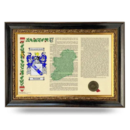 Barnarde Armorial Landscape Framed - Heirloom
