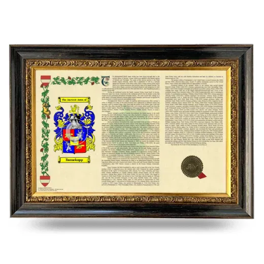 Barnekopp Armorial Landscape Framed - Heirloom