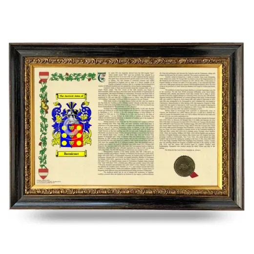Barnicoat Armorial Landscape Framed - Heirloom