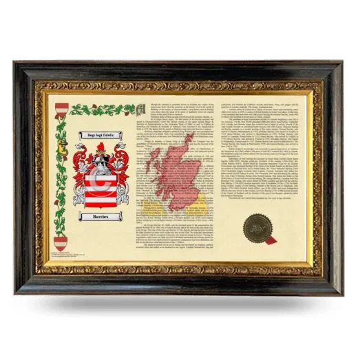 Barries Armorial Landscape Framed - Heirloom