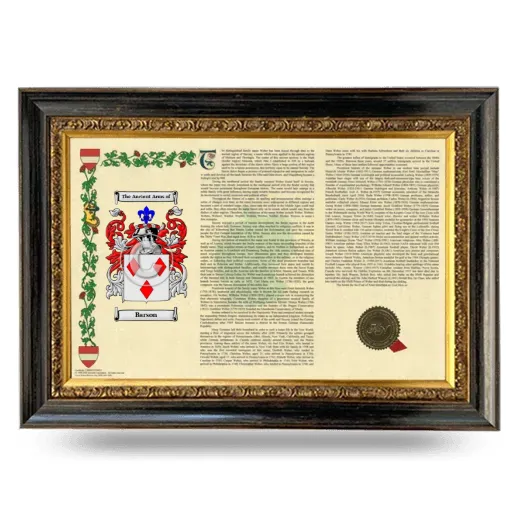 Barson Armorial Landscape Framed - Heirloom