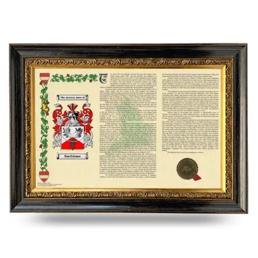 Barthlome Armorial Landscape Framed - Heirloom