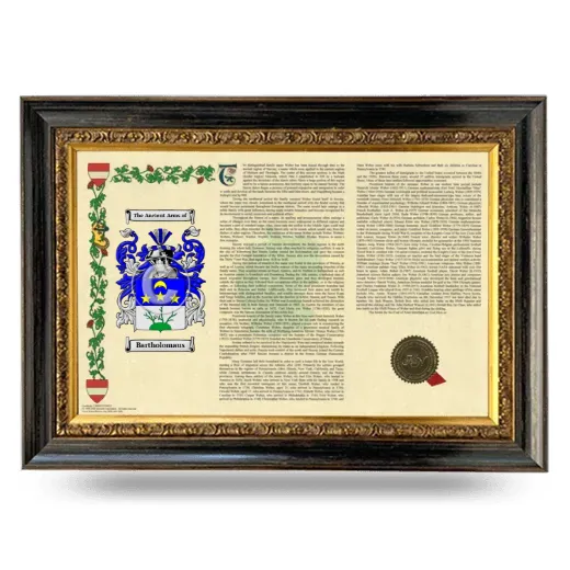 Bartholomaus Armorial Landscape Framed - Heirloom