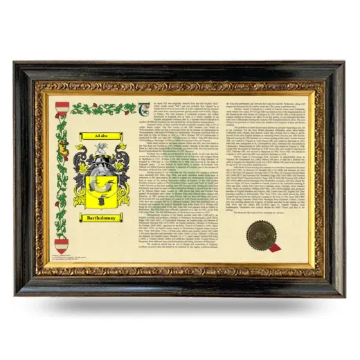 Bartholomay Armorial Landscape Framed - Heirloom