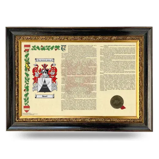 Basel Armorial Landscape Framed - Heirloom