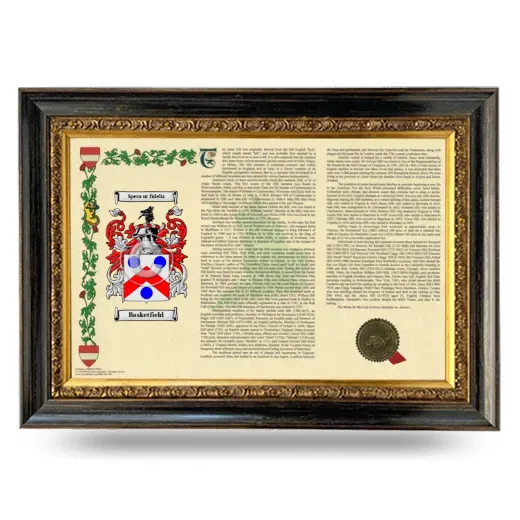 Basketfield Armorial Landscape Framed - Heirloom