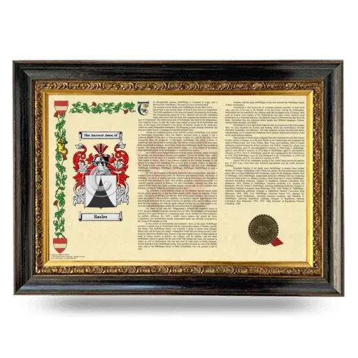 Basler Armorial Landscape Framed - Heirloom
