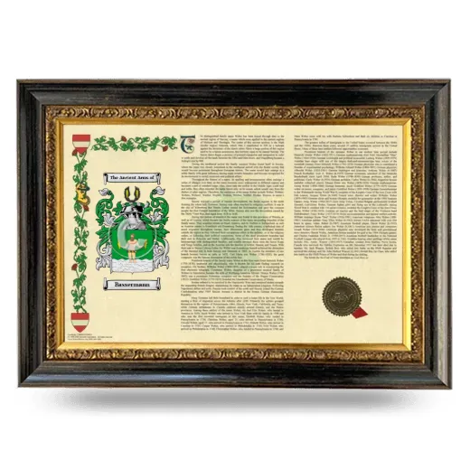 Bassermann Armorial Landscape Framed - Heirloom