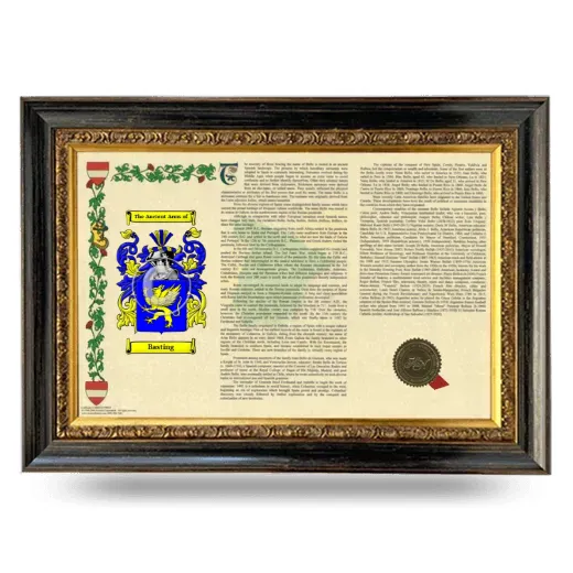 Basting Armorial Landscape Framed - Heirloom
