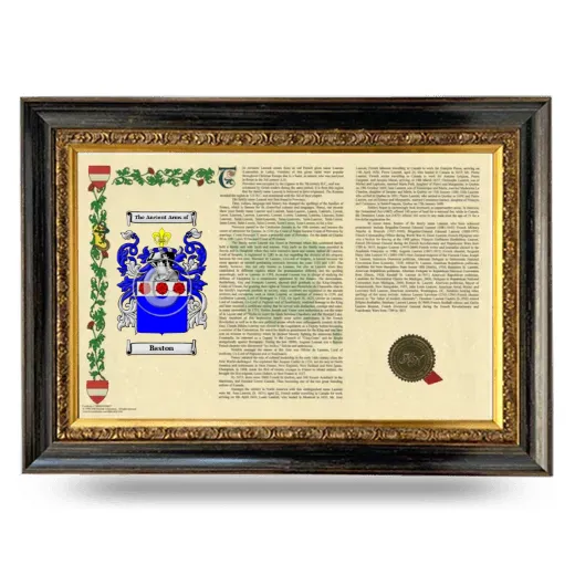 Baston Armorial Landscape Framed - Heirloom