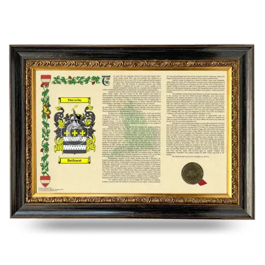 Bathurst Armorial Landscape Framed - Heirloom