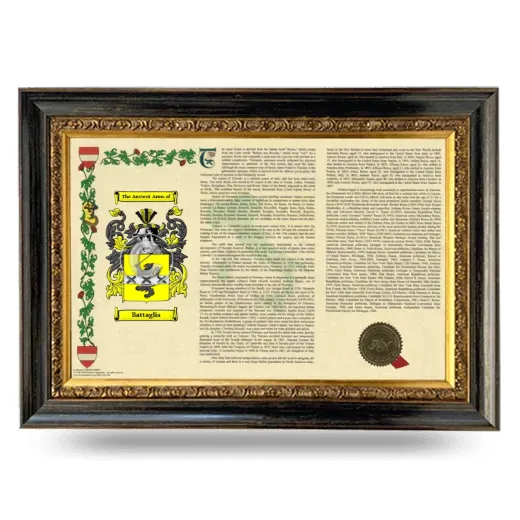 Battaglia Armorial Landscape Framed - Heirloom