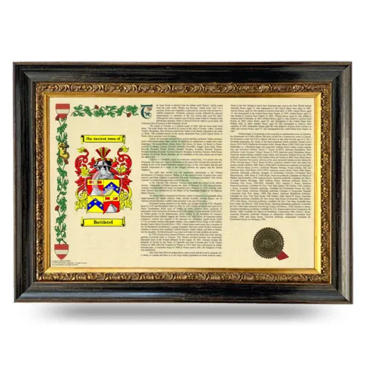 Battistel Armorial Landscape Framed - Heirloom