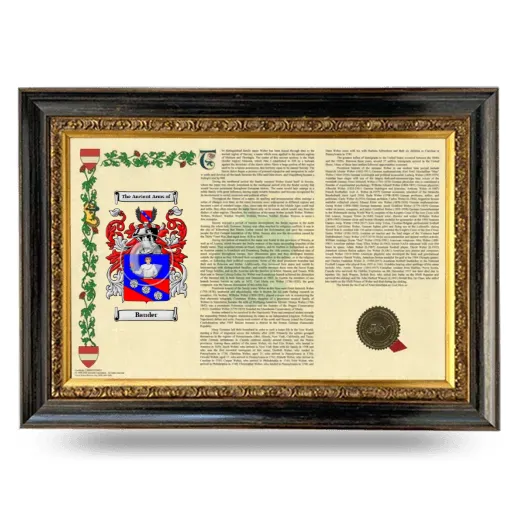 Bauder Armorial Landscape Framed - Heirloom