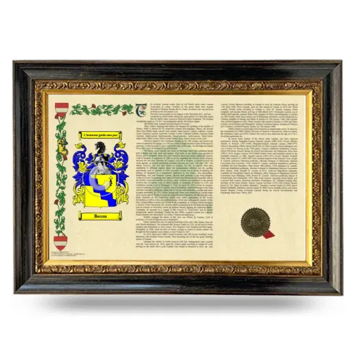 Baum Armorial Landscape Framed - Heirloom