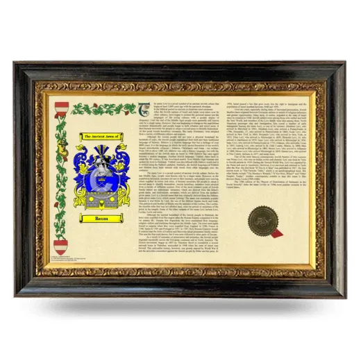 Baum Armorial Landscape Framed - Heirloom