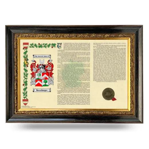 Baumburger Armorial Landscape Framed - Heirloom