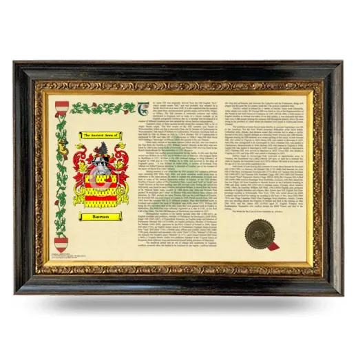 Bauvan Armorial Landscape Framed - Heirloom