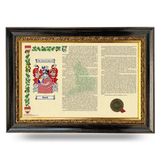 Beack Armorial Landscape Framed - Heirloom