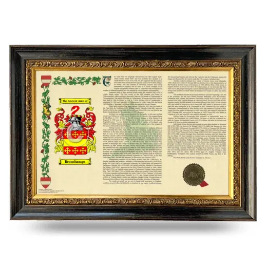 Beauchamps Armorial Landscape Framed - Heirloom