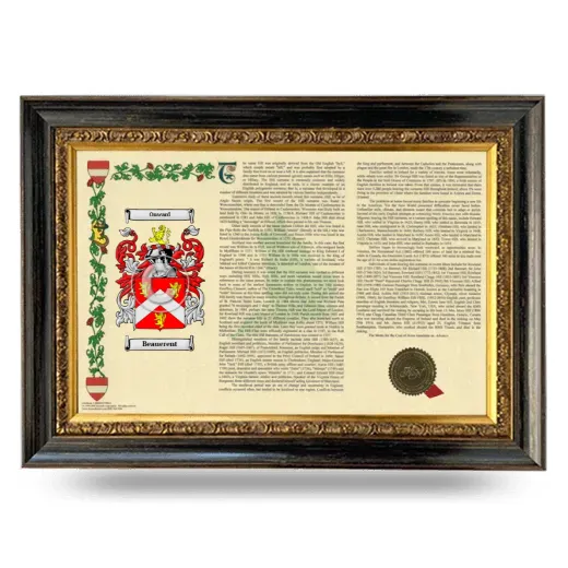Beauerent Armorial Landscape Framed - Heirloom