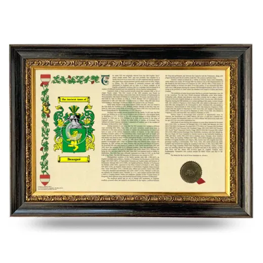 Beaupré Armorial Landscape Framed - Heirloom