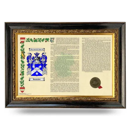 Beaussier Armorial Landscape Framed - Heirloom