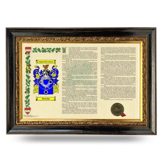 Beavine Armorial Landscape Framed - Heirloom