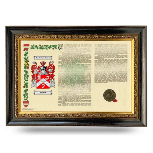 Bebeau Armorial Landscape Framed - Heirloom