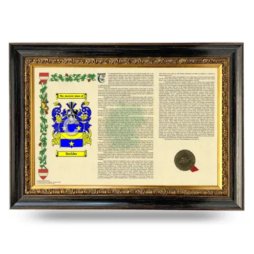 Bechler Armorial Landscape Framed - Heirloom