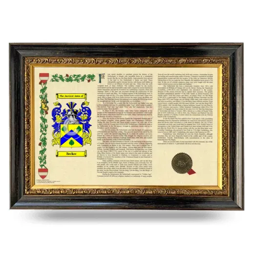 Becker Armorial Landscape Framed - Heirloom