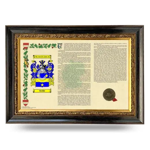 Beckle Armorial Landscape Framed - Heirloom