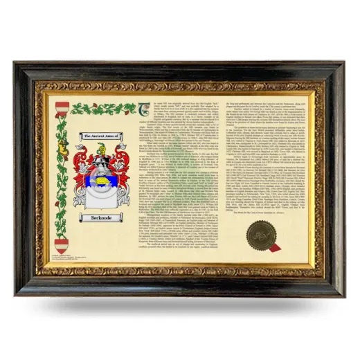 Beckoode Armorial Landscape Framed - Heirloom