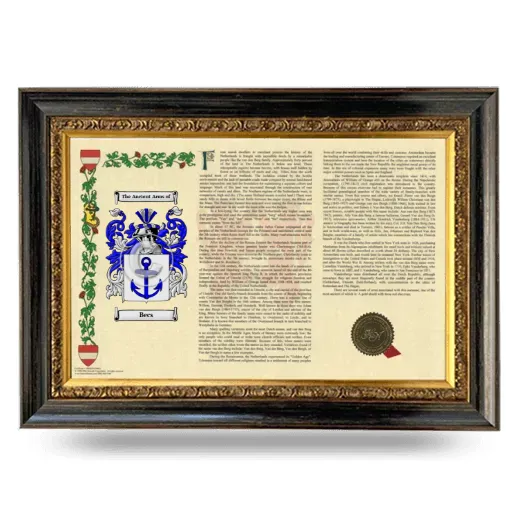 Becs Armorial Landscape Framed - Heirloom