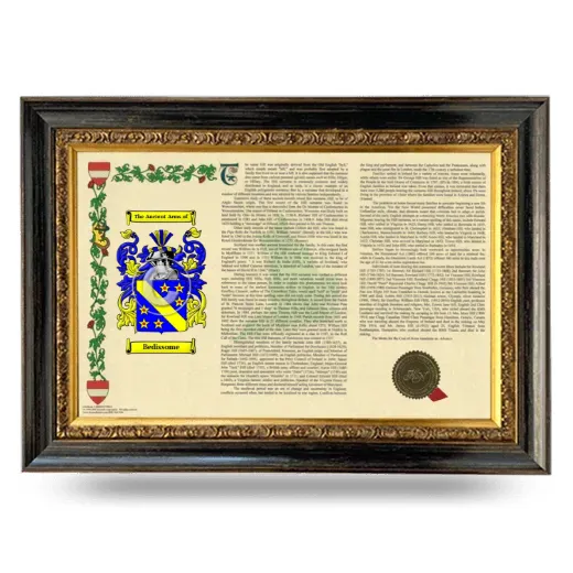 Bedissome Armorial Landscape Framed - Heirloom
