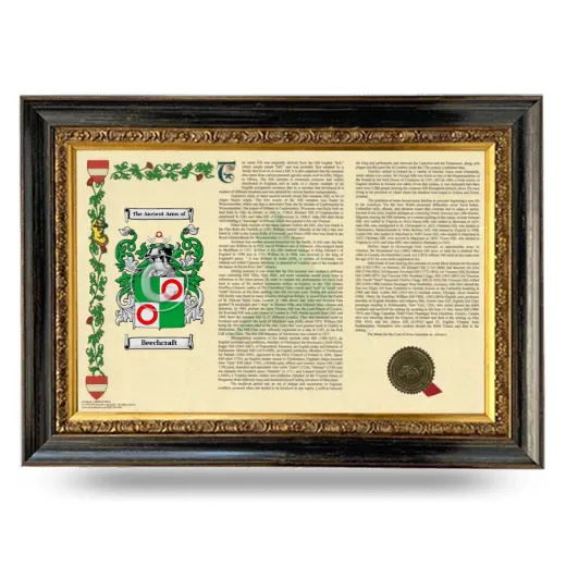 Beechcraft Armorial Landscape Framed - Heirloom