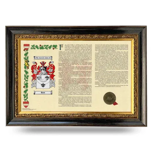 Beet Armorial Landscape Framed - Heirloom