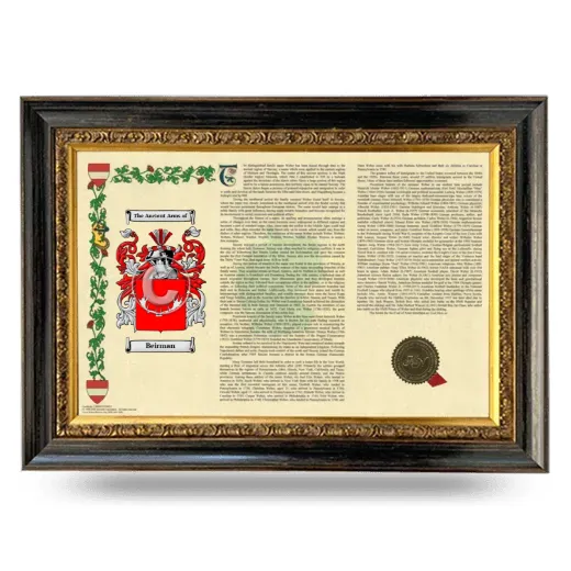 Beirman Armorial Landscape Framed - Heirloom
