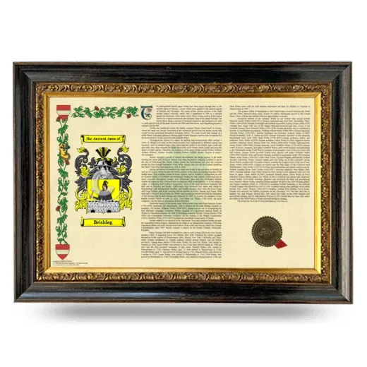 Beishlag Armorial Landscape Framed - Heirloom