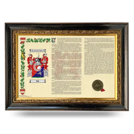 Bek Armorial Landscape Framed - Heirloom