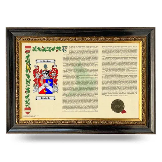 Bekfarde Armorial Landscape Framed - Heirloom