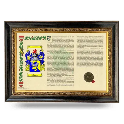 Belanger Armorial Landscape Framed - Heirloom