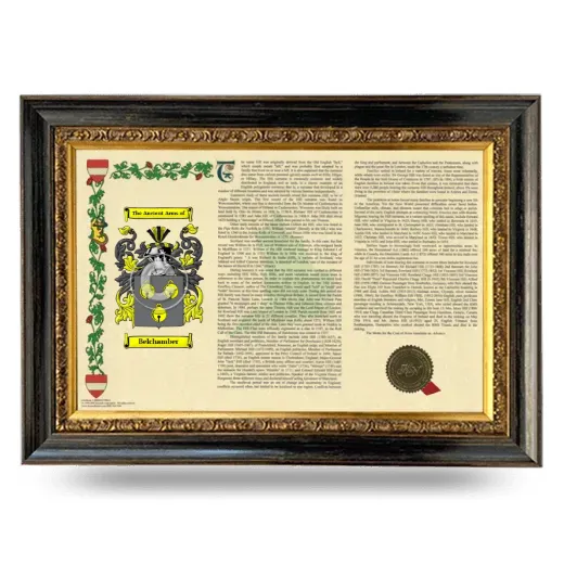 Belchamber Armorial Landscape Framed - Heirloom