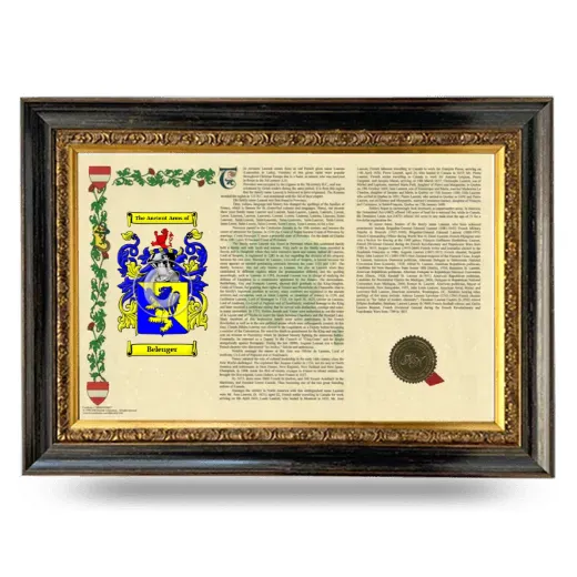 Belenger Armorial Landscape Framed - Heirloom