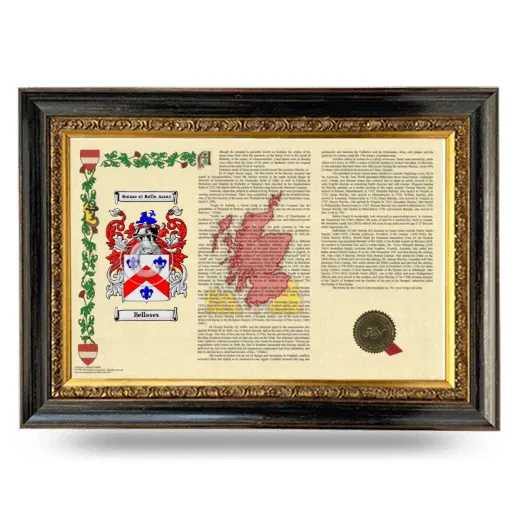 Bellases Armorial Landscape Framed - Heirloom